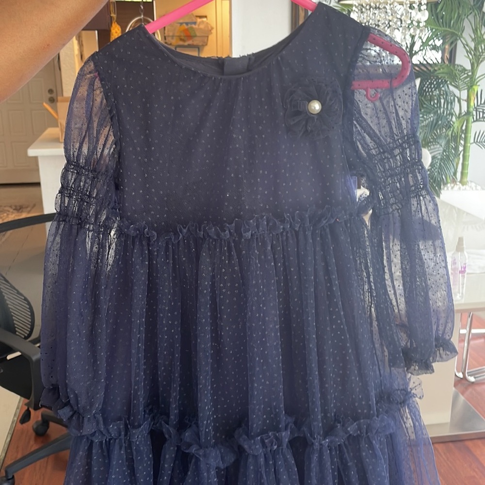 Beautiful tulle dress from Abel and Lula. The color is navy blue. - Picture 2 of 5